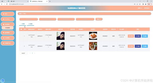 基于Spring Boot的私房菜定制上門服務系統 從畢業設計到創業可行性分析